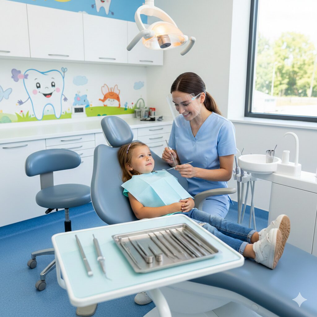 Criança no dentista